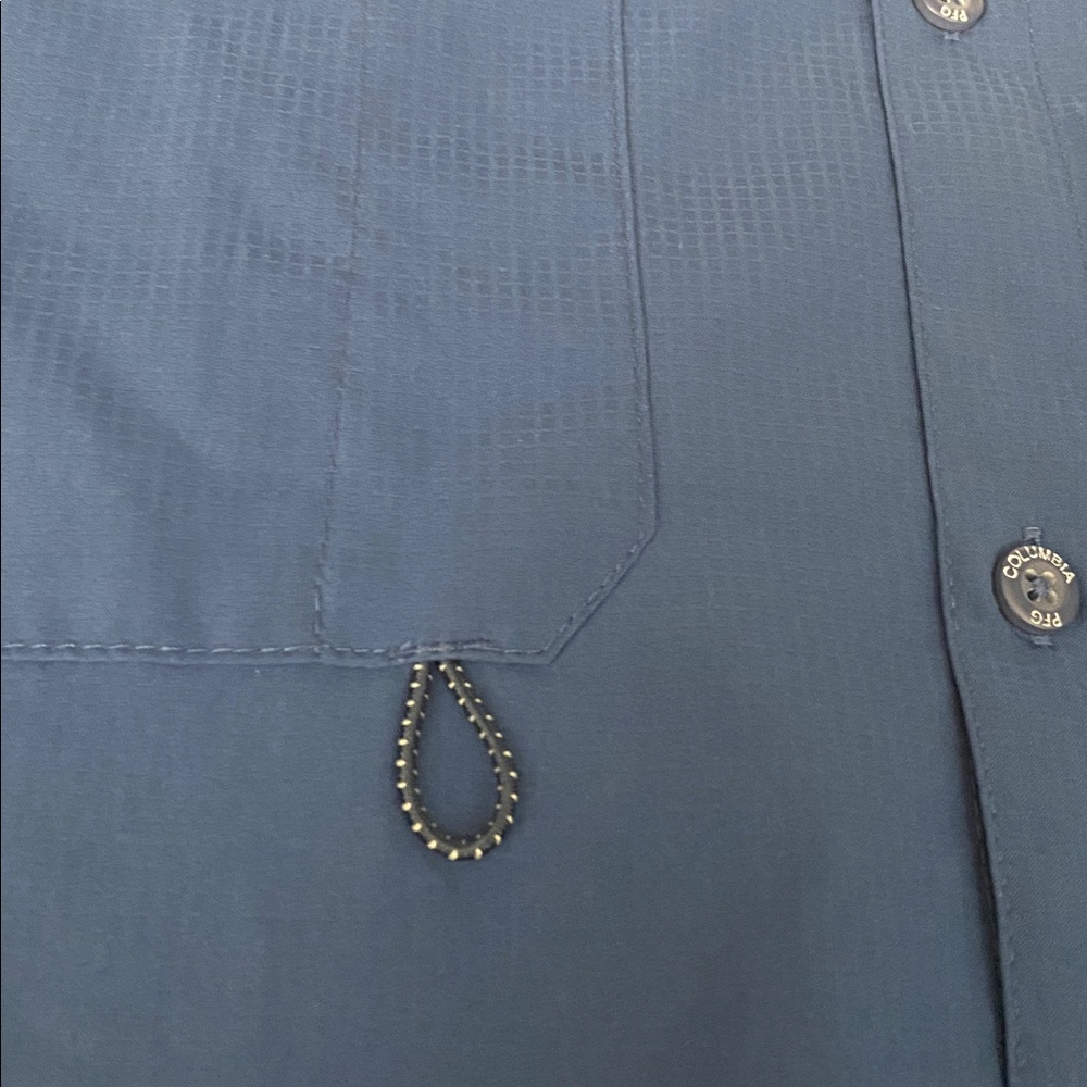 Columbia PFG Performance Fishing Gear Blue Long Sleeve Shirt - Picture 10 of 10